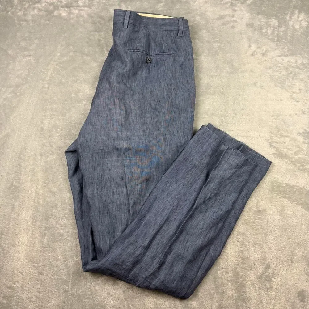 Santoni Men's Blue and Navy Trousers